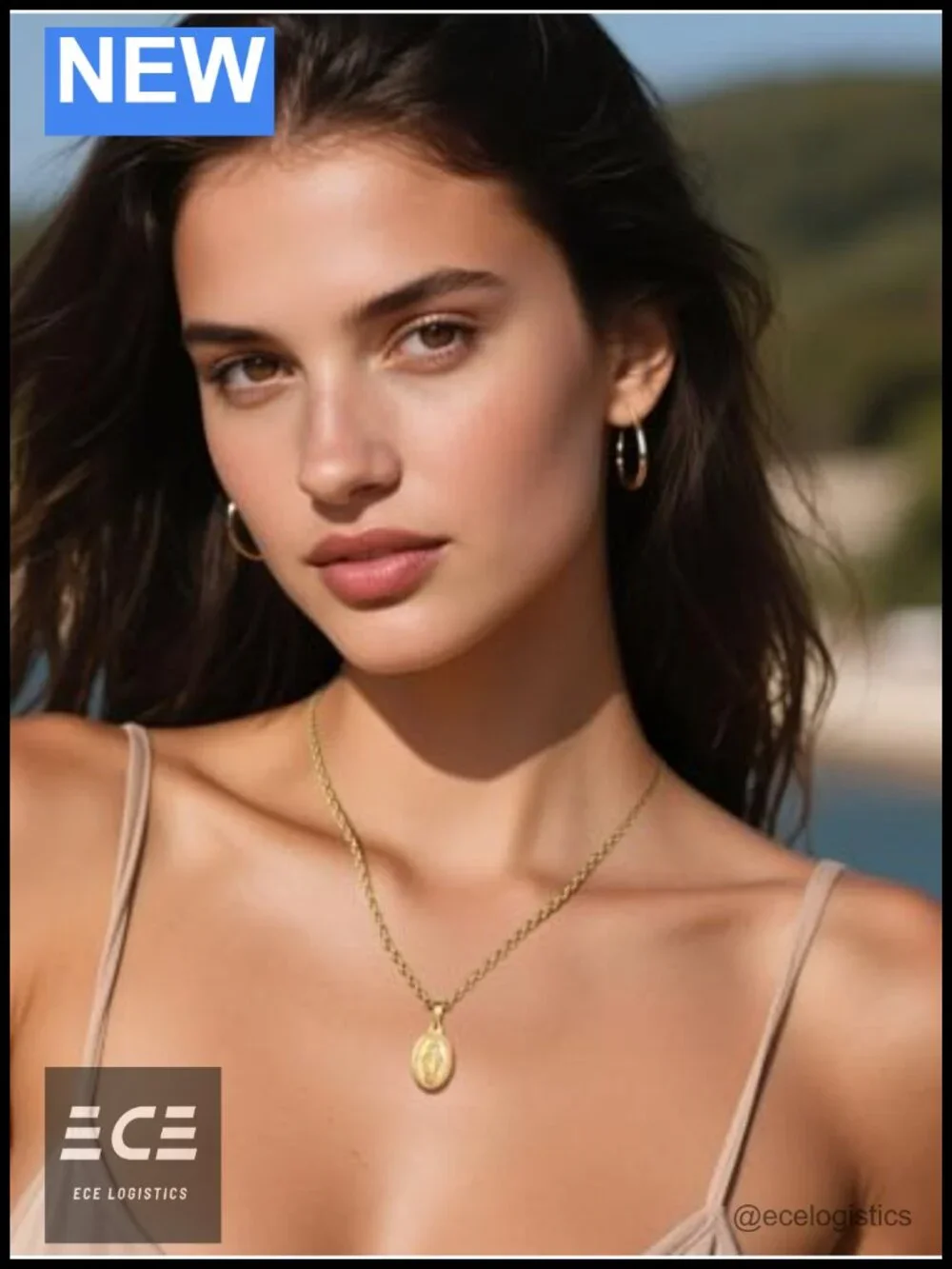Sterling Silver Virgin Mary Pendant Necklace 18k Gold Plated 18in
